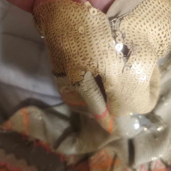 ALLSAINTS Sequin Aztec Dress Size 6 - Picture 4 of 5